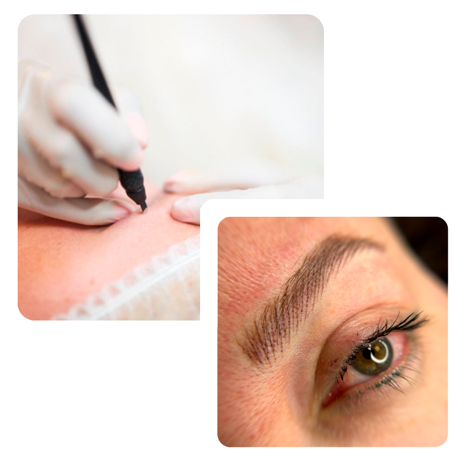 Micropigmentación de cejas, técnica hairstrokes